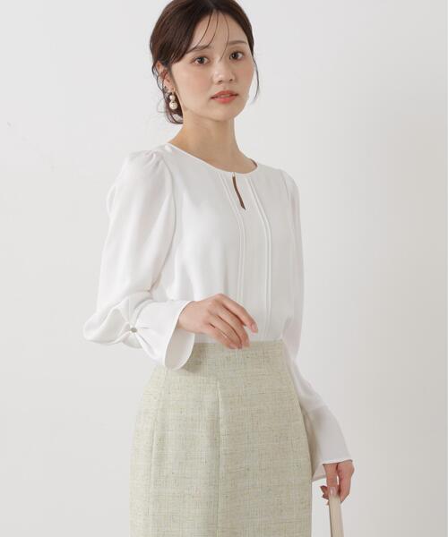 PROPORTION BODY DRESSING(プロポーションボディドレッシング)の「<ウォッシャブル>ピンタックブラウス / 1216110100(シャツ/ブラウス・レディース・ダークグレー/ホワイト系その他/ピンク・SMALL/MEDIUM)」の14枚目の写真