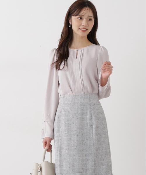 PROPORTION BODY DRESSING(プロポーションボディドレッシング)の「<ウォッシャブル>ピンタックブラウス / 1216110100(シャツ/ブラウス・レディース・ダークグレー/ホワイト系その他/ピンク・SMALL/MEDIUM)」の18枚目の写真