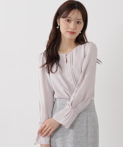 PROPORTION BODY DRESSING(プロポーションボディドレッシング)の「<ウォッシャブル>ピンタックブラウス / 1216110100(シャツ/ブラウス・レディース・ダークグレー/ホワイト系その他/ピンク・SMALL/MEDIUM)」の7枚目の写真