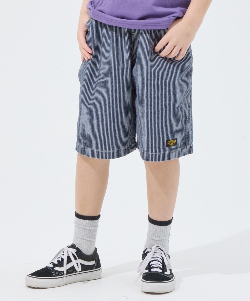 KRIFF MAYER Kid's Collection（クリフメイヤーキッズコレクション）の「ライトオンスデニムショーツ（セットアップ可）（デニムパンツ・キッズ・ライトブルー/ダークブルー/ストライプ/ネイビー系1・120/130/140/150/160/170）」の3枚目の写真