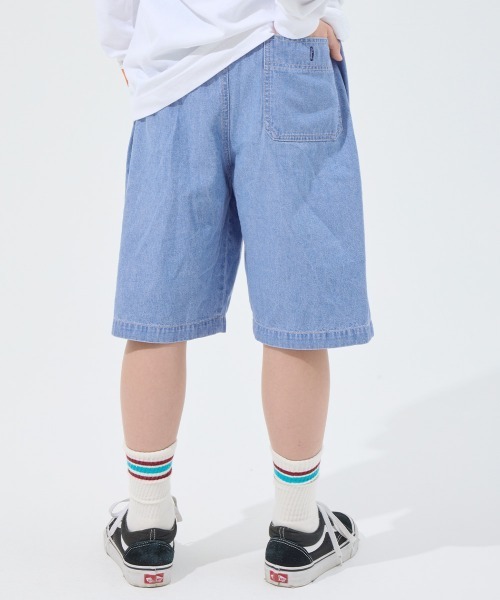 KRIFF MAYER Kid's Collection（クリフメイヤーキッズコレクション）の「ライトオンスデニムショーツ（セットアップ可）（デニムパンツ・キッズ・ライトブルー/ダークブルー/ストライプ/ネイビー系1・120/130/140/150/160/170）」の6枚目の写真