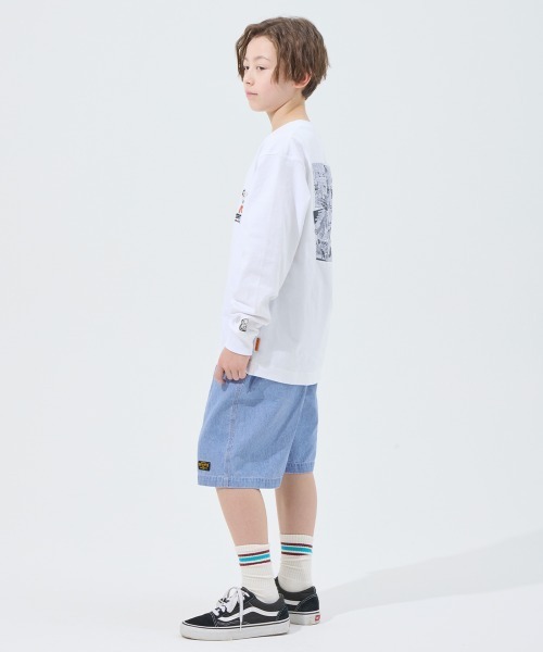 KRIFF MAYER Kid's Collection（クリフメイヤーキッズコレクション）の「ライトオンスデニムショーツ（セットアップ可）（デニムパンツ・キッズ・ライトブルー/ダークブルー/ストライプ/ネイビー系1・120/130/140/150/160/170）」の10枚目の写真