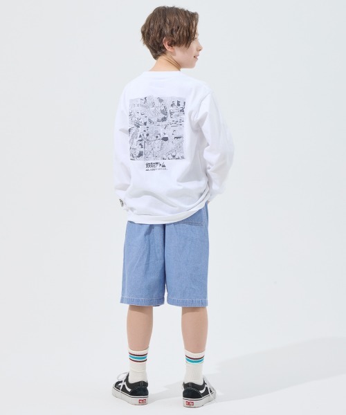 KRIFF MAYER Kid's Collection（クリフメイヤーキッズコレクション）の「ライトオンスデニムショーツ（セットアップ可）（デニムパンツ・キッズ・ライトブルー/ダークブルー/ストライプ/ネイビー系1・120/130/140/150/160/170）」の11枚目の写真