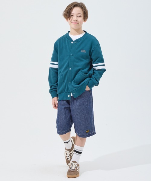 KRIFF MAYER Kid's Collection（クリフメイヤーキッズコレクション）の「ライトオンスデニムショーツ（セットアップ可）（デニムパンツ・キッズ・ライトブルー/ダークブルー/ストライプ/ネイビー系1・120/130/140/150/160/170）」の13枚目の写真