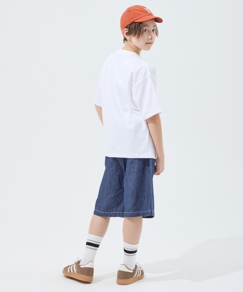 KRIFF MAYER Kid's Collection（クリフメイヤーキッズコレクション）の「ライトオンスデニムショーツ（セットアップ可）（デニムパンツ・キッズ・ライトブルー/ダークブルー/ストライプ/ネイビー系1・120/130/140/150/160/170）」の16枚目の写真