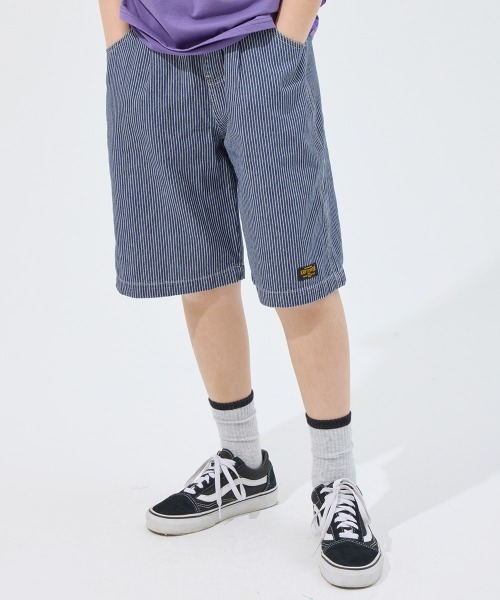 KRIFF MAYER Kid's Collection（クリフメイヤーキッズコレクション）の「ライトオンスデニムショーツ（セットアップ可）（デニムパンツ・キッズ・ライトブルー/ダークブルー/ストライプ/ネイビー系1・120/130/140/150/160/170）」の17枚目の写真