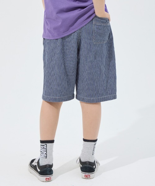 KRIFF MAYER Kid's Collection（クリフメイヤーキッズコレクション）の「ライトオンスデニムショーツ（セットアップ可）（デニムパンツ・キッズ・ライトブルー/ダークブルー/ストライプ/ネイビー系1・120/130/140/150/160/170）」の18枚目の写真