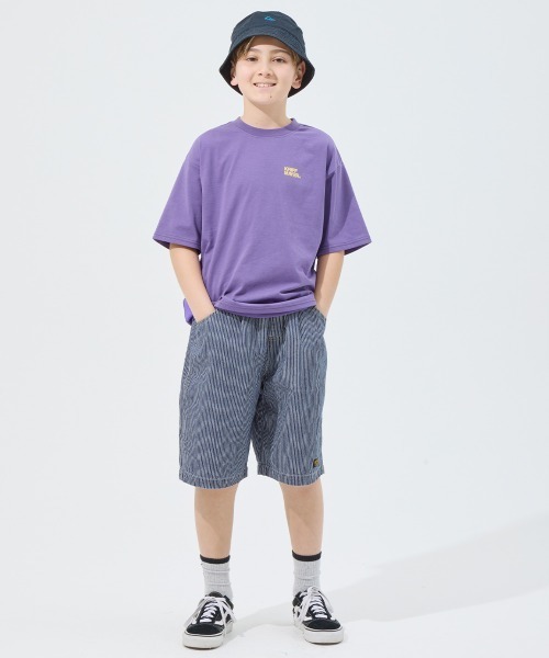 KRIFF MAYER Kid's Collection（クリフメイヤーキッズコレクション）の「ライトオンスデニムショーツ（セットアップ可）（デニムパンツ・キッズ・ライトブルー/ダークブルー/ストライプ/ネイビー系1・120/130/140/150/160/170）」の20枚目の写真