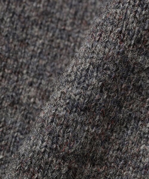 別注】Jamieson's Knitwear / リブ ストライプ Uネック ベスト（ベスト