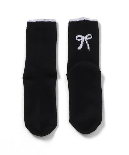 BREEZE（ブリーズ）の「GIRLSモチーフソックス（ソックス/靴下・キッズ・オレンジ/ライム/ブラック/ピンク・15 /18/21）」の2枚目の写真