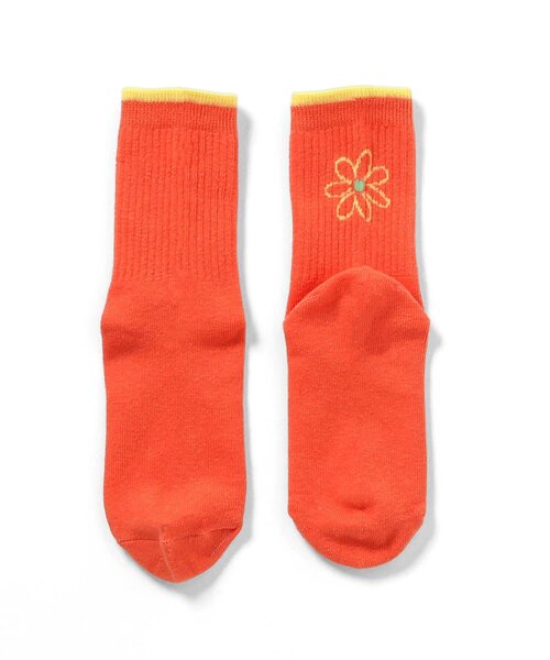 BREEZE（ブリーズ）の「GIRLSモチーフソックス（ソックス/靴下・キッズ・オレンジ/ライム/ブラック/ピンク・15 /18/21）」の6枚目の写真