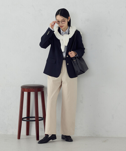 COMME CA ISM(コムサイズム)の「ブレザージャケット / セットアップ対応(テーラードジャケット・レディース・ネイビー/ブラック・SMALL/MEDIUM/LARGE/X-LARGE)」の4枚目の写真