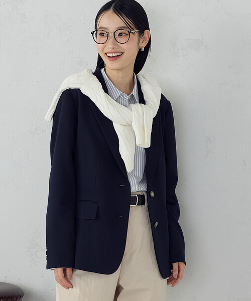 COMME CA ISM(コムサイズム)の「ブレザージャケット / セットアップ対応(テーラードジャケット・レディース・ネイビー/ブラック・SMALL/MEDIUM/LARGE/X-LARGE)」の5枚目の写真