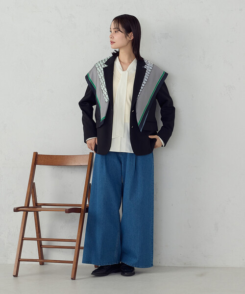 COMME CA ISM(コムサイズム)の「ブレザージャケット / セットアップ対応(テーラードジャケット・レディース・ネイビー/ブラック・SMALL/MEDIUM/LARGE/X-LARGE)」の14枚目の写真