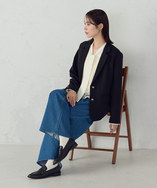 COMME CA ISM(コムサイズム)の「ブレザージャケット / セットアップ対応(テーラードジャケット・レディース・ネイビー/ブラック・SMALL/MEDIUM/LARGE/X-LARGE)」の15枚目の写真