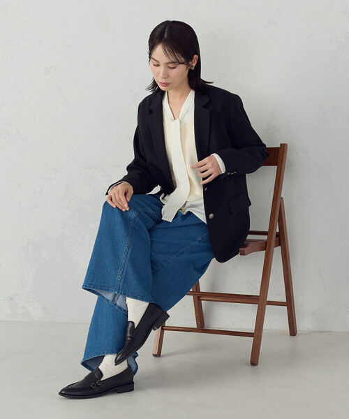 COMME CA ISM(コムサイズム)の「ブレザージャケット / セットアップ対応(テーラードジャケット・レディース・ネイビー/ブラック・SMALL/MEDIUM/LARGE/X-LARGE)」の16枚目の写真