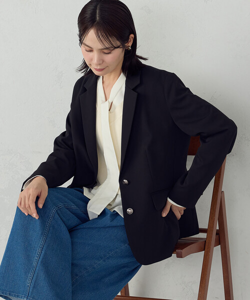 COMME CA ISM(コムサイズム)の「ブレザージャケット / セットアップ対応(テーラードジャケット・レディース・ネイビー/ブラック・SMALL/MEDIUM/LARGE/X-LARGE)」の17枚目の写真