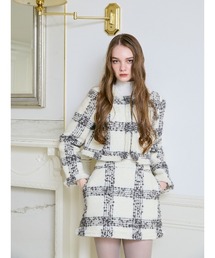 EIMY ISTOIRE（エイミーイストワール）の「モヘアループチェックツイードジャケット（ブルゾン）」