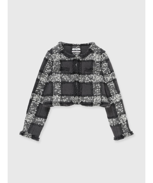 モヘアループチェックツイードジャケット（ブルゾン）｜EIMY ISTOIRE