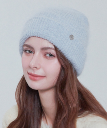 CHARMY（チャミ）の「ベーシックソフトアンゴラブルーグレー-ビーニー（ニットキャップ/ビーニー）」