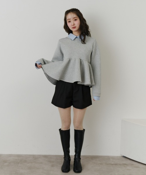 Olu.（オルドット）の「ベーシックベルトレスショートパンツ（その他パンツ・レディース・ブラウン/ベージュ/ブラック・FREE）」の6枚目の写真