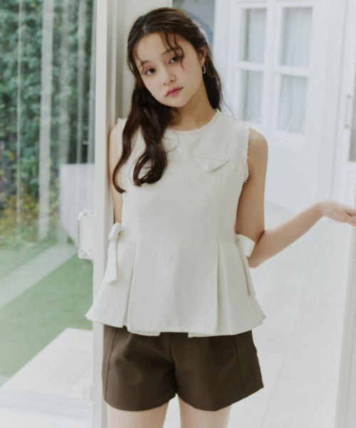 Olu.（オルドット）の「ベーシックベルトレスショートパンツ（その他パンツ・レディース・ブラウン/ベージュ/ブラック・FREE）」の10枚目の写真