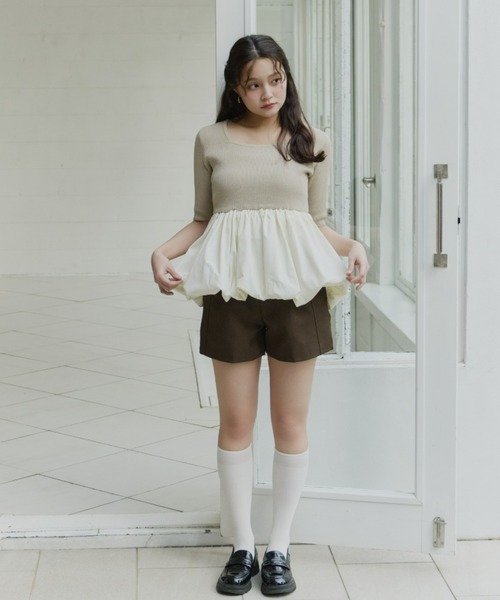 Olu.（オルドット）の「ベーシックベルトレスショートパンツ（その他パンツ・レディース・ブラウン/ベージュ/ブラック・FREE）」の14枚目の写真