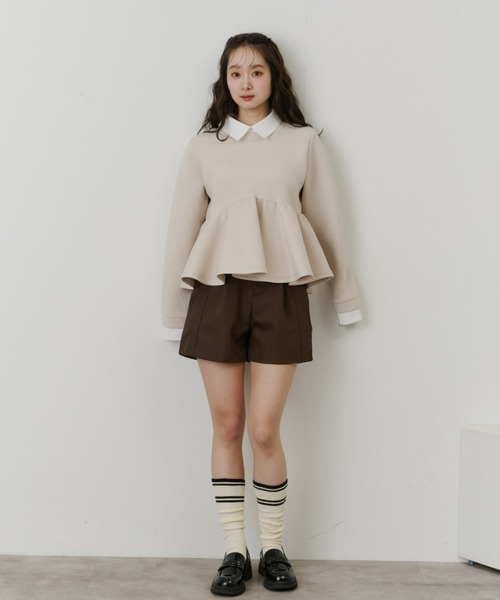 Olu.（オルドット）の「ベーシックベルトレスショートパンツ（その他パンツ・レディース・ブラウン/ベージュ/ブラック・FREE）」の17枚目の写真