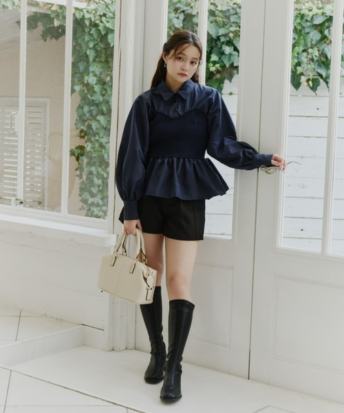 Olu.（オルドット）の「ベーシックベルトレスショートパンツ（その他パンツ・レディース・ブラウン/ベージュ/ブラック・FREE）」の9枚目の写真