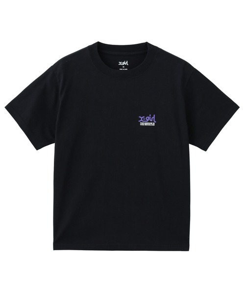 X-girl（エックスガール）の「TRIPLE LOGO S/S TEE（Tシャツ/カットソー・レディース・ブラック/ホワイト/パープル・S/M/L）」の11枚目の写真