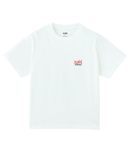 X-girl（エックスガール）の「TRIPLE LOGO S/S TEE（Tシャツ/カットソー・レディース・ブラック/ホワイト/パープル・S/M/L）」の12枚目の写真