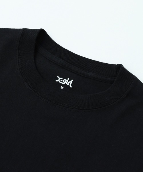 X-girl（エックスガール）の「TRIPLE LOGO S/S TEE（Tシャツ/カットソー・レディース・ブラック/ホワイト/パープル・S/M/L）」の4枚目の写真