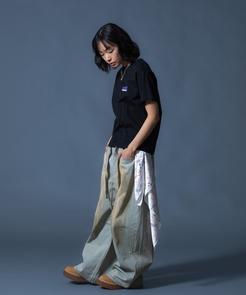 X-girl（エックスガール）の「TRIPLE LOGO S/S TEE（Tシャツ/カットソー・レディース・ブラック/ホワイト/パープル・S/M/L）」の16枚目の写真