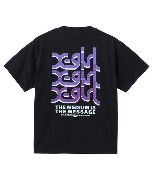 X-girl（エックスガール）の「TRIPLE LOGO S/S TEE（Tシャツ/カットソー・レディース・ブラック/ホワイト/パープル・S/M/L）」の19枚目の写真