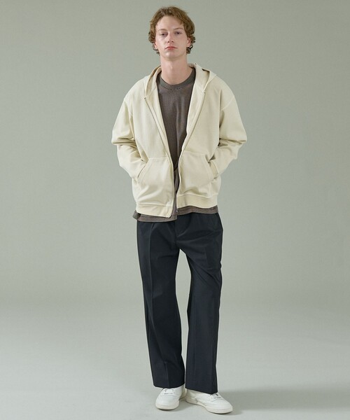 ABAHOUSE（アバハウス）の「フェード ポンチ　ダブルジップパーカー（パーカー・メンズ・チャコールグレー/ピンク/アイボリー/サックスブルー・48/46）」の16枚目の写真