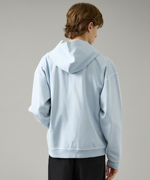 ABAHOUSE（アバハウス）の「フェード ポンチ　ダブルジップパーカー（パーカー・メンズ・チャコールグレー/ピンク/アイボリー/サックスブルー・48/46）」の22枚目の写真