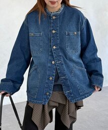 CPCM | ノーカラーフリンジカバーオール(デニムジャケット)