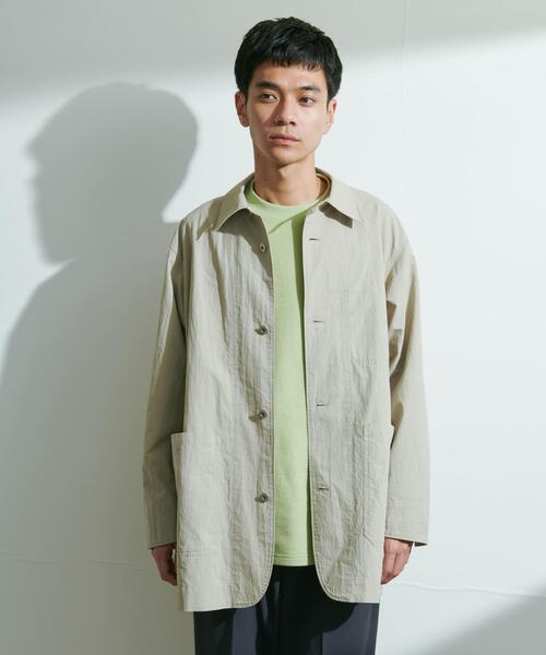 URBAN RESEARCH DOORS（アーバンリサーチドアーズ）の「バイオウォッシュ カバーオール ミドルジャケット（カバーオール・メンズ・チャコールグレー/グレー・LARGE/MEDIUM）」の6枚目の写真