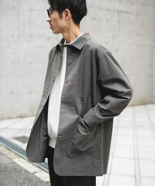 URBAN RESEARCH DOORS（アーバンリサーチドアーズ）の「バイオウォッシュ カバーオール ミドルジャケット（カバーオール・メンズ・チャコールグレー/グレー・LARGE/MEDIUM）」の2枚目の写真