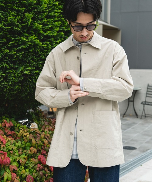 URBAN RESEARCH DOORS（アーバンリサーチドアーズ）の「バイオウォッシュ カバーオール ミドルジャケット（カバーオール・メンズ・チャコールグレー/グレー・LARGE/MEDIUM）」の3枚目の写真