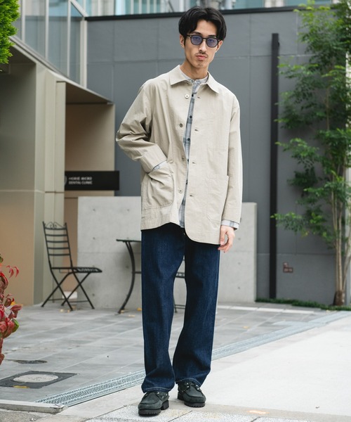 URBAN RESEARCH DOORS（アーバンリサーチドアーズ）の「バイオウォッシュ カバーオール ミドルジャケット（カバーオール・メンズ・チャコールグレー/グレー・LARGE/MEDIUM）」の7枚目の写真