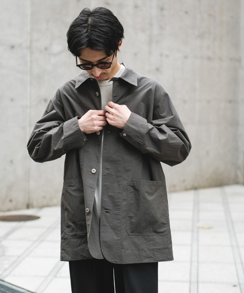 URBAN RESEARCH DOORS（アーバンリサーチドアーズ）の「バイオウォッシュ カバーオール ミドルジャケット（カバーオール・メンズ・チャコールグレー/グレー・LARGE/MEDIUM）」の9枚目の写真