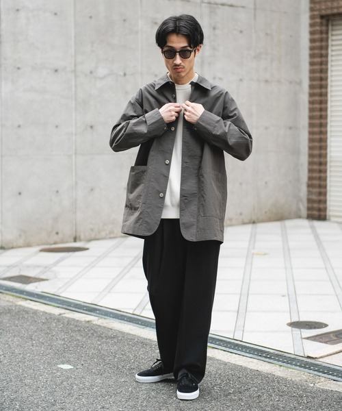 URBAN RESEARCH DOORS（アーバンリサーチドアーズ）の「バイオウォッシュ カバーオール ミドルジャケット（カバーオール・メンズ・チャコールグレー/グレー・LARGE/MEDIUM）」の11枚目の写真