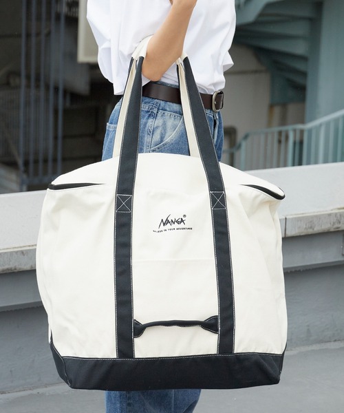NANGA（ナンガ）の「NANGA/ナンガ GEAR CANVAS TOTE BAG キャンバス トートバッグ 2026年 夏 夏服（トートバッグ・メンズ・ホワイト・FREE）」の19枚目の写真