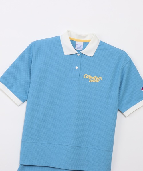 Champion Golf（チャンピオンゴルフ）の「【Champion/チャンピオン】レディース GOLF ショートスリーブポロシャツ（ポロシャツ・レディース・オフホワイト/スカイブルー/ブラック/ネイビー・LARGE/MEDIUM）」の15枚目の写真