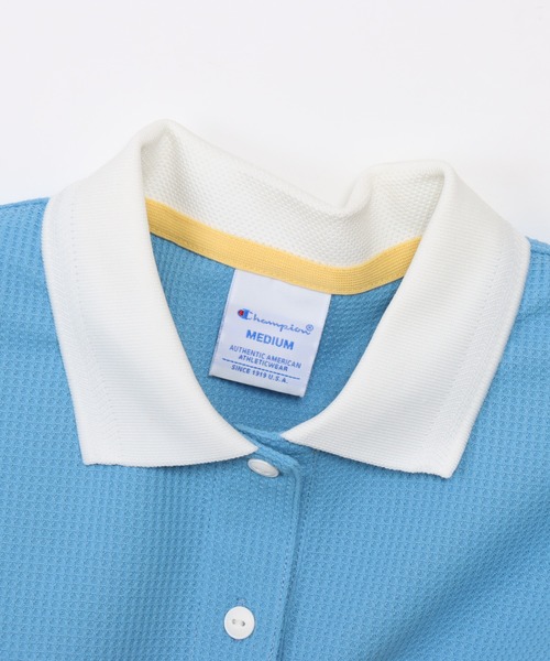Champion Golf（チャンピオンゴルフ）の「【Champion/チャンピオン】レディース GOLF ショートスリーブポロシャツ（ポロシャツ・レディース・オフホワイト/スカイブルー/ブラック/ネイビー・LARGE/MEDIUM）」の16枚目の写真