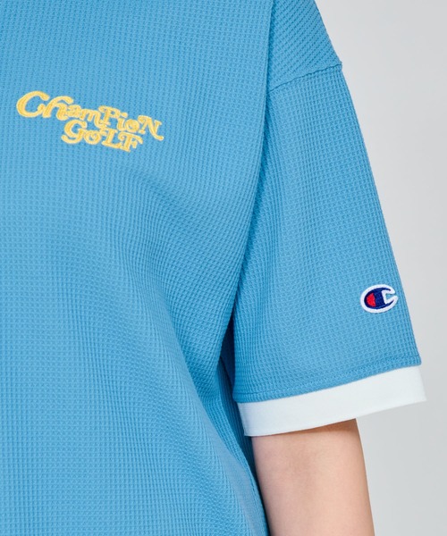 Champion Golf（チャンピオンゴルフ）の「【Champion/チャンピオン】レディース GOLF ショートスリーブポロシャツ（ポロシャツ・レディース・オフホワイト/スカイブルー/ブラック/ネイビー・LARGE/MEDIUM）」の7枚目の写真