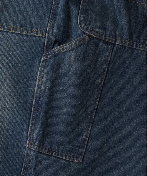 BACK NUMBER（バックナンバー）の「【BACK NUMBER】デニムペインターパンツ (ワイドシルエット/ユーズド加工/デイリーユース/ユニセックス)（デニムパンツ・メンズ・ダークインディゴブルー/ブラック・S/L/M/XL）」の6枚目の写真