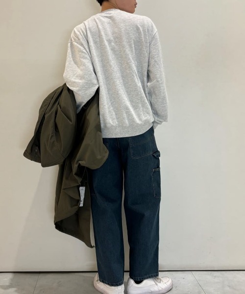 BACK NUMBER（バックナンバー）の「【BACK NUMBER】デニムペインターパンツ (ワイドシルエット/ユーズド加工/デイリーユース/ユニセックス)（デニムパンツ・メンズ・ダークインディゴブルー/ブラック・S/L/M/XL）」の13枚目の写真
