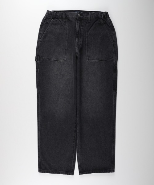 BACK NUMBER（バックナンバー）の「【BACK NUMBER】デニムペインターパンツ (ワイドシルエット/ユーズド加工/デイリーユース/ユニセックス)（デニムパンツ・メンズ・ダークインディゴブルー/ブラック・S/L/M/XL）」の14枚目の写真